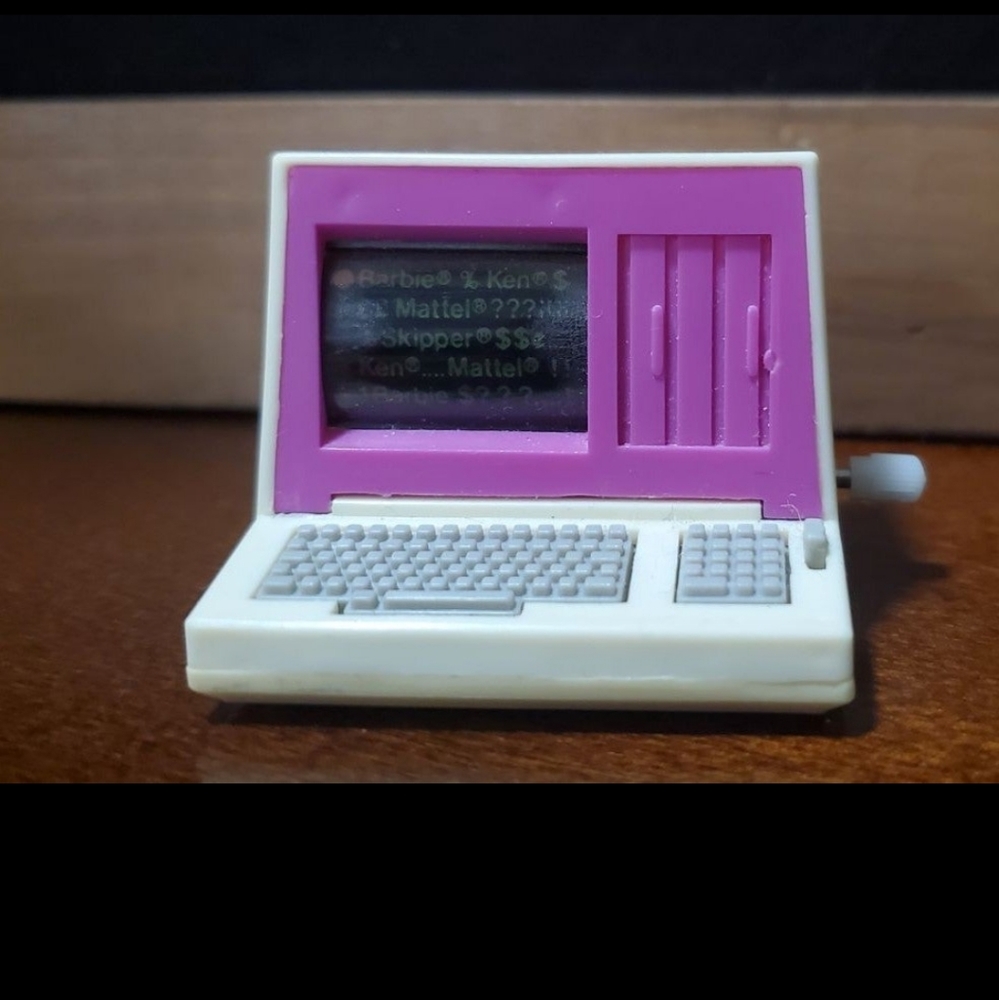 Vintage 1980's Barbie Windup Computer